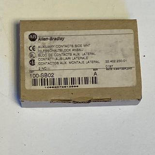 Allen Bradley 100-SB02 Hilfsschalter Block 2Ö / 2 NC Schütz Serie 100-C NEU1