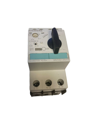 Siemens Leistungsschalter 0,11-0,16A 3RV1021-0AA15, 0,11A-0,16A0