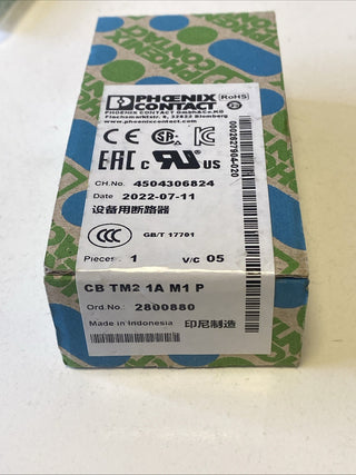 Phoenix Contact 2800880 CB TM2 1A M1 P Schutzschalter thermisch 250 V/AC 1A 1St2