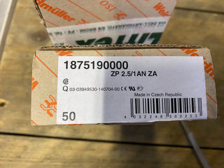 50x NEU Weidmüller Einzelscheiben Stecker ZP 2.5/1AN ZA OVP | Art.Nr. 18751900000