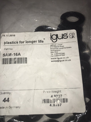 Igus SAM-16 Lineargleitlager Geschlossen, Innen-Ø 16.5mm x 8.7mm3