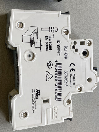 Siemens 5SY6102-8 Leitungsschutzschalter MCB D2 2A 1-polig 6kA NEU ohne OVP1