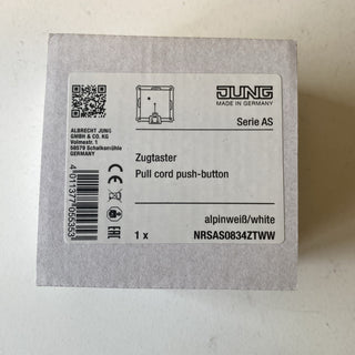 Jung NRSAS0834ZTWW Ruf-Zugtaster mit Schnur Alarmschalter Reinweiß Glänzend Neu0