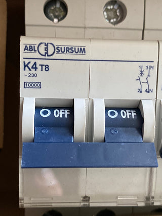 ABL Sursum K4T8 Leitungsschutzschalter 2P 4A 230V neu0