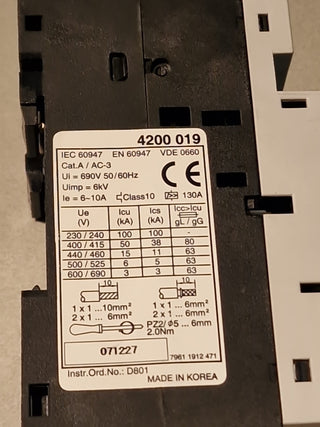 1x Omron J7MN-3P-2E5 Motorschutzschalter 1,6-2,5A 400V Schalter gebraucht2