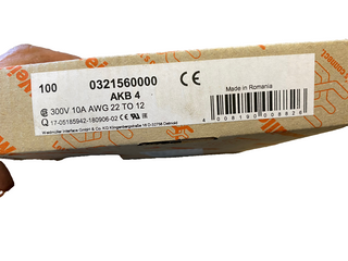 100x Weidmüller AKB 4 Durchgangsklemme 0321560000 – NEU & OVP – 4mm² 32A2