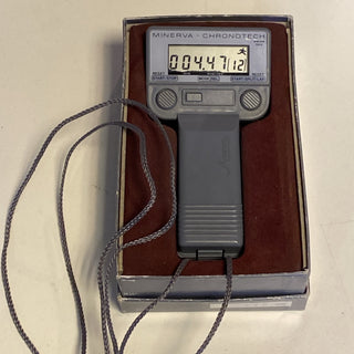 Minerva Chronotech Swiss 324 digitale Stoppuhr – Profi-Qualität – Vintage/Gebrau6