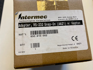 Intermec 850-815-002 RS-232 Snap-On Adapter (AA21) mit Kapton - NEU & OVP0