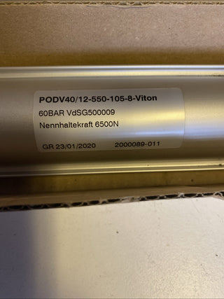 2er Set Grasl Pneumatic PODV40/12-550-105-8-Viton Pneumatikzylinder, NEU4