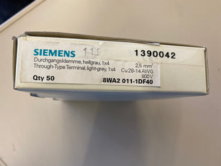 50x Siemens 8WA2011-1DF40 Durchgangsklemme NEU OVP Reihenklemme2