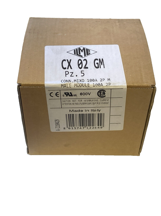 5x ILME CX 02 GM MIXO Module 2-polig 100A 1000V Stifteinsatz Crimp – NEU & OVP