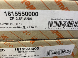 20x Weidmüller 1815550000 Steckverbinder ZP 2.5/1AN/9 | 9-polig | Neu & OVP0