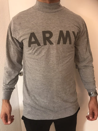 3X US ARMY PTU Physical Fitness Uniform - Long Sleeve - Langarm - grey/grau0