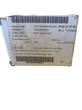 SEEPEX Gleitringdichtung GRDA21045AV1AV01XX – Neu & Original1