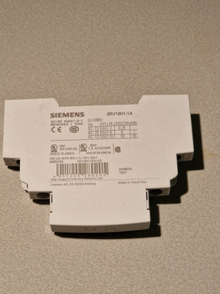 1x Siemens 3RV1901-1A Hilfsschalter Sirius Hilfskontakt Schalter #12 gebraucht0