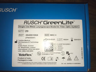 20 Stück Pack TELEFLEX 004551004, RUSCH GREEN RUSCHLITE Glasfaser-Einwegklinge5