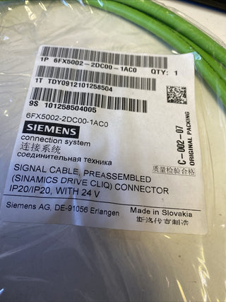 Siemens 6FX5002-2DC00-1AC0 DRIVE-CLiQ Signalleitung MOTION-CONNECT 500 NEU & OVP1