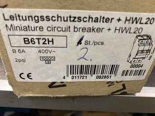 2X ABL SURSUM B6T2H Leitungsschutzschalter +HWL200