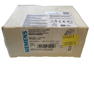 Siemens 3RV1011-0GA20 Motorschutzschalter S00 0,45–0,63A 100kA neu0
