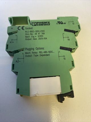 1x Phoenix Contact PLC-BSC- 12DC/21HC Relaissockel 14mm 2967769 High Current GEB1
