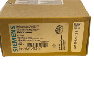 Siemens SIRIUS Leistungsschalter 3RV2011-0KA10 | Motorschutzschalter 0,9-1,25A |1