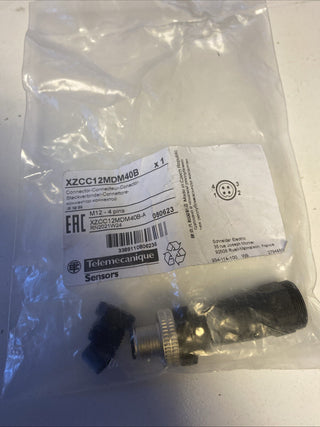 Telemecanique XZCC12MDM40B Stecker M12 gerade 4-polig konfektionierbar – NEU1