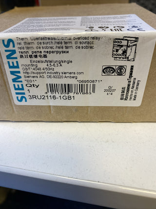 Siemens SIRIUS Überlastrelais 3RU2116-1GB1 – NEU & OVP3