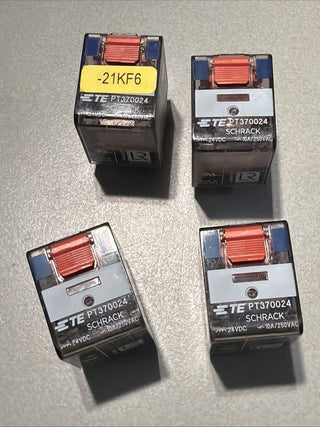4xTE Connectivity PT370024 Miniatur-Leistungsrelais | 24V DC | 3 Wechsler | 10A0