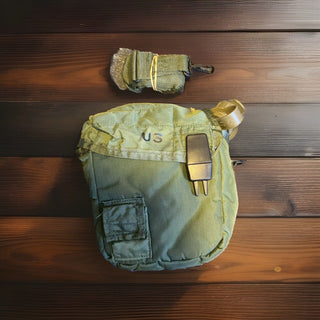 US MILITARY ISSUE 2 QT Canteen Cover mit Flasche olive drab neu8
