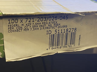 WAGO 721-203/026-045 Buchse 113 Stück 51118278 neu2