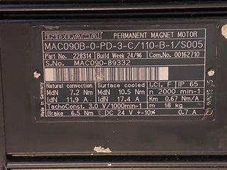INDRAMAT MAC090B-0-PD-3-C/110-B-1/S005 +STEGMANN AG661054096X4096 SSI1