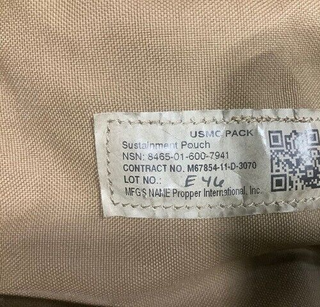 USGI USMC MOLLE Sustainment Pouch Coyote Brown FILBE Zusatztasche Tasche – Sehr