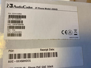 UC450HDEG-EXP AudioCodes 450HD IP Phone VoIP-Telefon SIP SDP D1