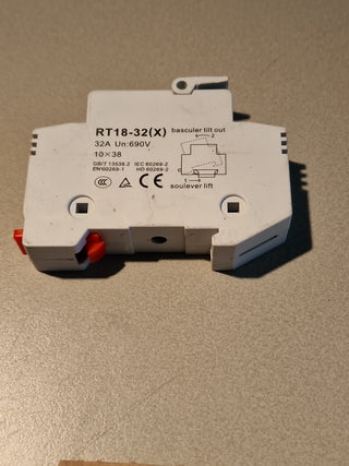 RT18-32X AC 380V 32A 1 Pole 10x38mm DIN Schiene Montage Sicherungsfassung ,#90