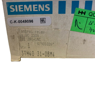 SCHÜTZRELAIS 31E EN 50 011 3NO+1Ö, SCHRAUBKLEMMEN DC-BETRIEB DC-MAGNETSYSTEM DC1
