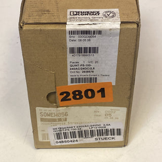Phoenix Contact QUINT POWER Netzteil 24V 2.5A | Artikelnr. 2938578 | NEU & OVP0