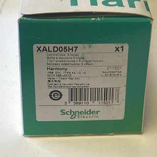 Schneider XALD05H7 Leergehäuse Harmony XALD 5 Einbaustellen Grau/Schwarz NEU0