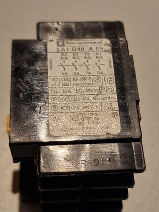 Telemecanique Hilfsschütz LA1-D40 A65 auxiliary contact block LA1-D40A65 4NO#25