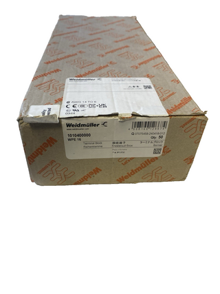 50x Weidmüller 1010400000 WPE 16 Schutzleiter-Reihenklemme – NEU & OVP