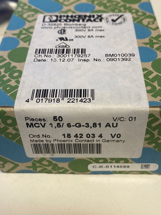 Phoenix Contact MCV 1,5/ 6-G-3,81 AU 1842034 Leiterplatten-Steckverbinder NEU1
