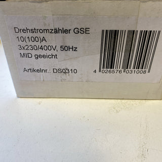 NEU & OVP: B+G E-tech GSE-DS100 (DS100-00B) Drehstromzähler 100A | MID geeicht |1
