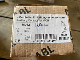 10× ABL HL12 Hilfsschalter – 10A – Zubehör für MCB / LS‑Schalter2