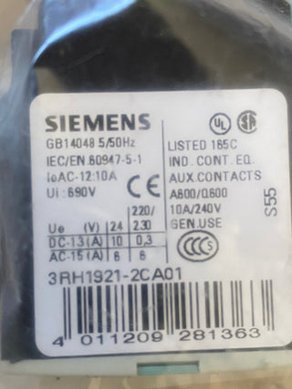 2X Siemens 3RH1921-2CA01 Hilfsschalter0