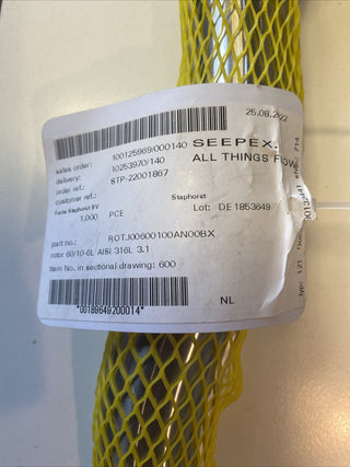 Seepex ROTJ00600100AN00BX Hohlraumpumpenrotor - NEU, Original0