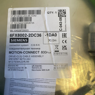 Siemens 6FX8002-2DC36-1DA0 MOTION-CONNECT 800PLUS DRIVE-CLiQ Leitung (30m) – NEU1