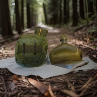 US MILITARY ISSUE 2 QT Canteen Cover mit Flasche olive drab neu11