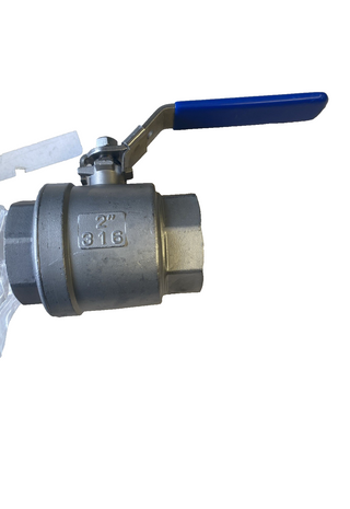 Edelstahl Kugelhahn 2 Zoll V4A 316 Damstahl Absperrhahn Ventil 1000 WOG Neu0