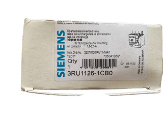 Siemens SIRIUS Überlastrelais 3RU1126-1CB0 (1,8 - 2,5 A) – NEU & OVP0