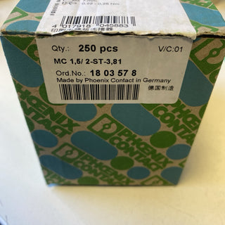 250x Phoenix Contact 1803578 Leiterplattenstecker MC 1,5/ 2-ST-3,81 – OVP / NEU