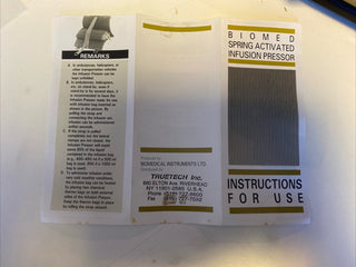 biomed spring activated infusion pressure 6515-01-308-63805